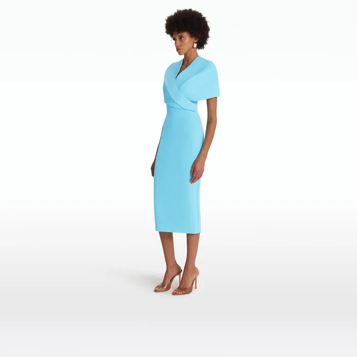 Safiyaa Flora Topaz Midi Dress Women Dresses