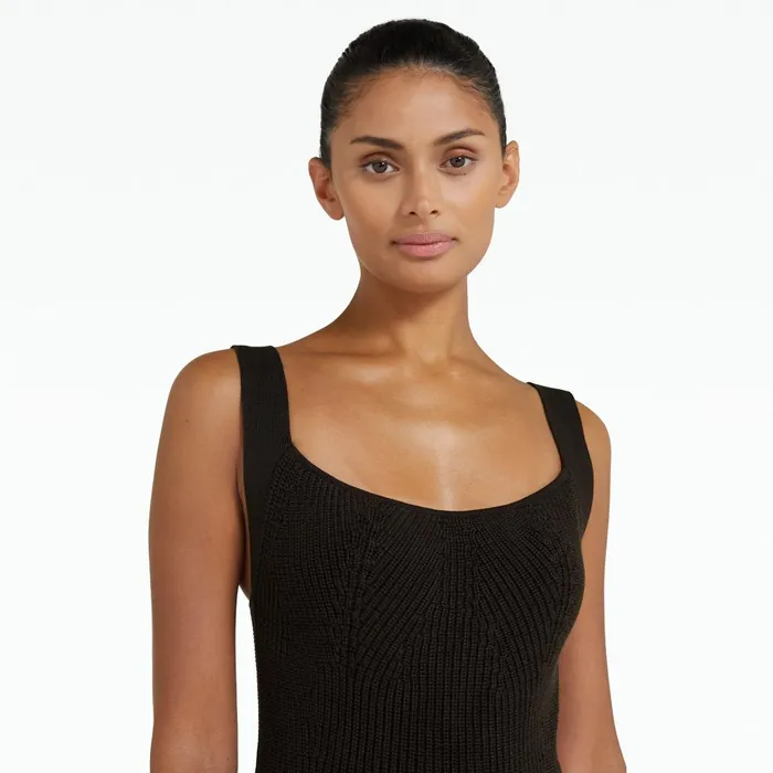 Safiyaa Huanca Dark Mocha Knit Women Dresses