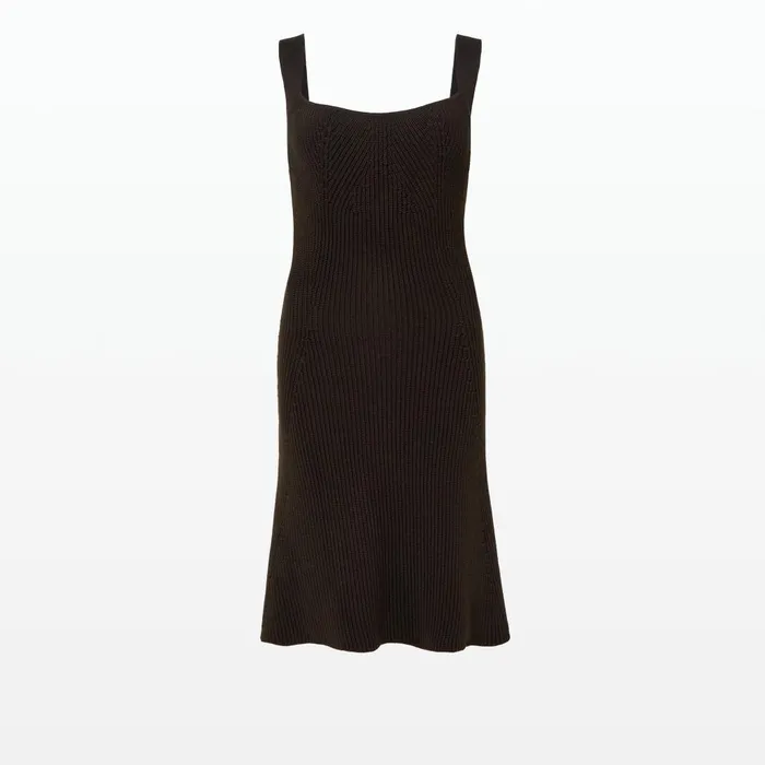 Safiyaa Huanca Dark Mocha Knit Women Dresses