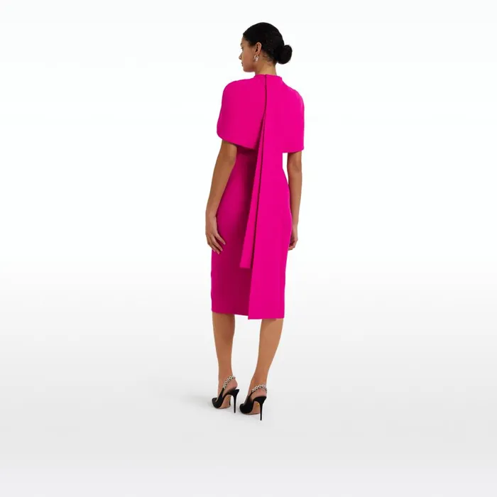 Safiyaa Kalika Wild Strawberry Midi Dress Women Dresses