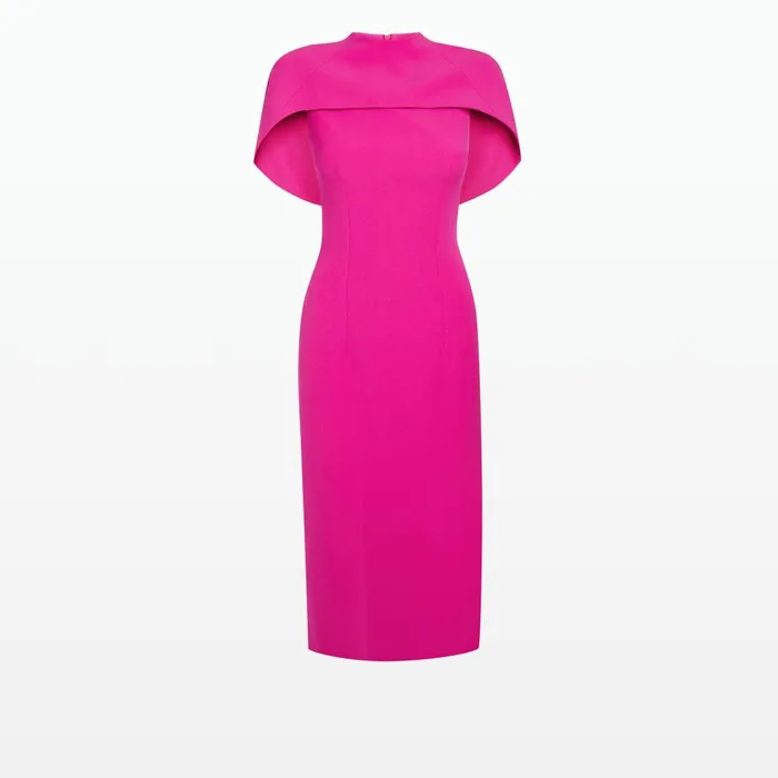 Safiyaa Kalika Wild Strawberry Midi Dress Women Dresses