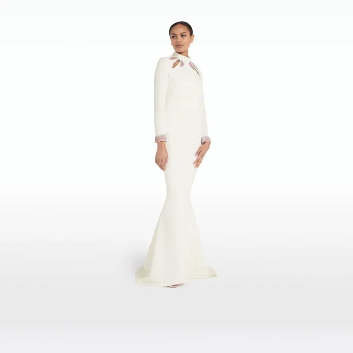 Safiyaa Kamala Ivory Long Dress Women Dresses