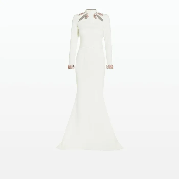 Safiyaa Kamala Ivory Long Dress Women Dresses