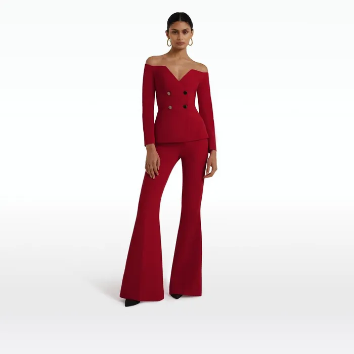 Safiyaa Kamile Azalea Red Jacket Women Jackets and Coats