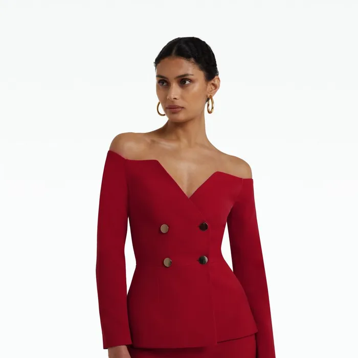 Safiyaa Kamile Azalea Red Jacket Women Jackets and Coats