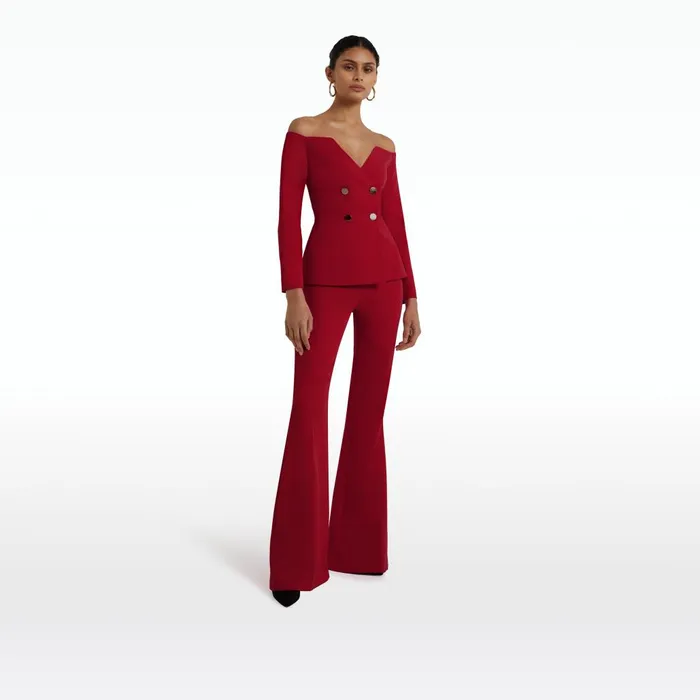 Safiyaa Kamile Azalea Red Jacket Women Jackets and Coats