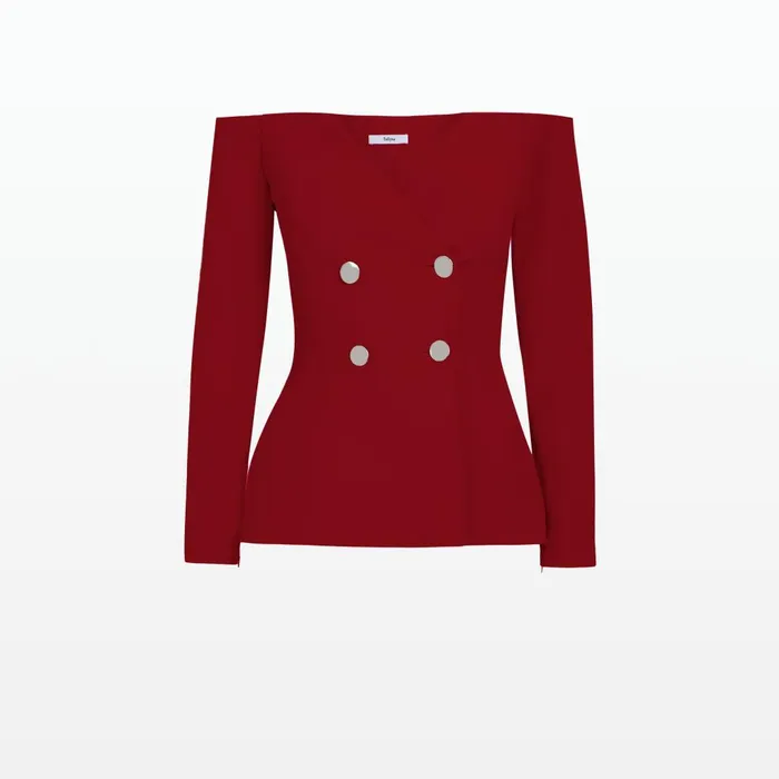 Safiyaa Kamile Azalea Red Jacket Women Jackets and Coats