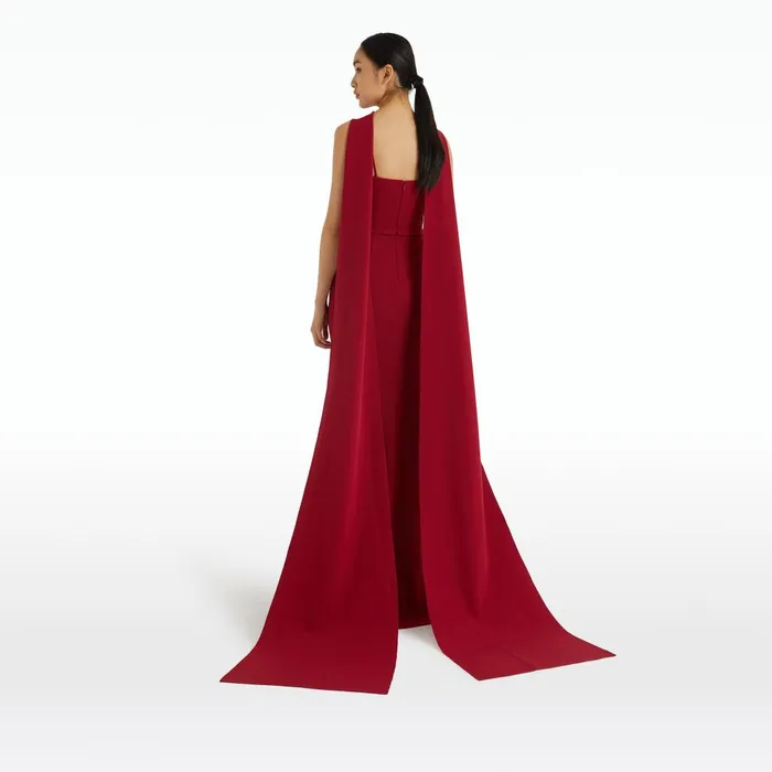 Safiyaa Lilien Rhubarb Long Dress With Embroidery Women Dresses