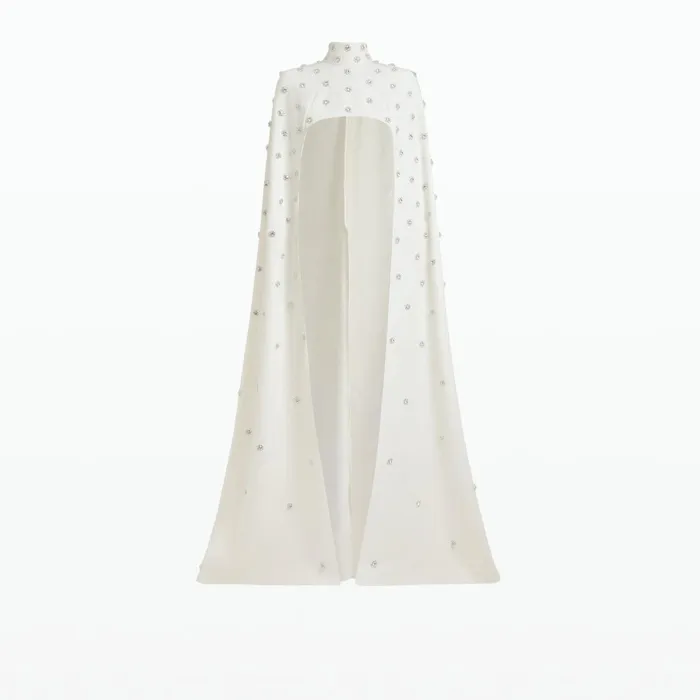 Safiyaa Manore Ivory Embroidered Harness Women Capes and Harnesses