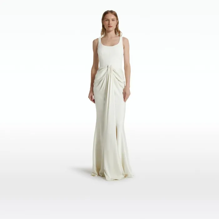 Safiyaa Marlena Ivory Long Dress Women Dresses
