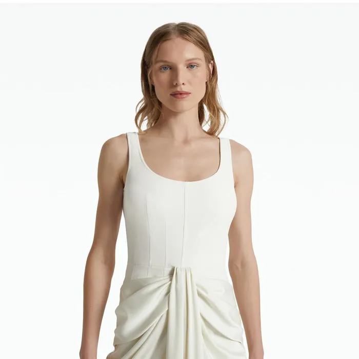 Safiyaa Marlena Ivory Long Dress Women Dresses