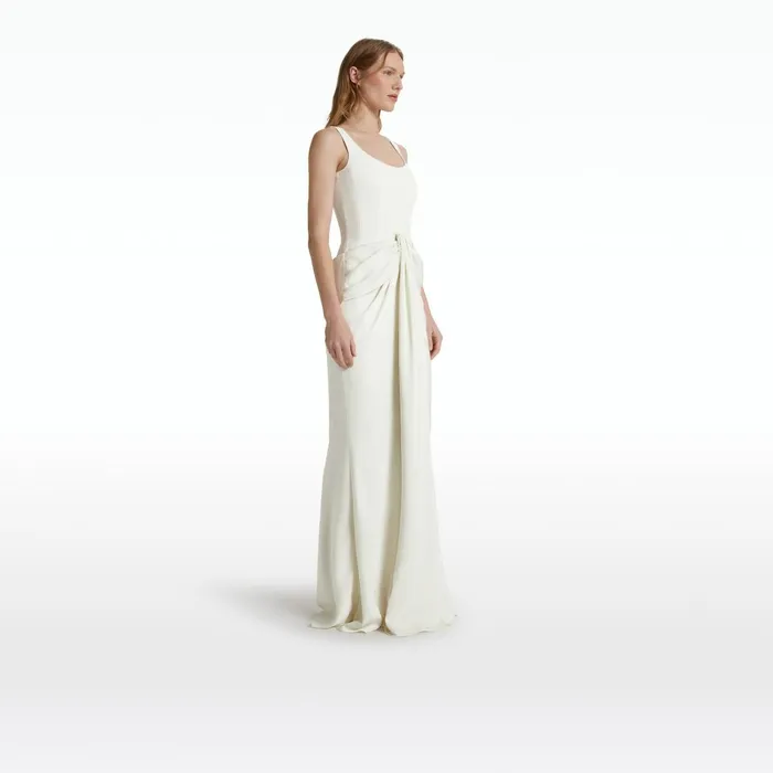 Safiyaa Marlena Ivory Long Dress Women Dresses