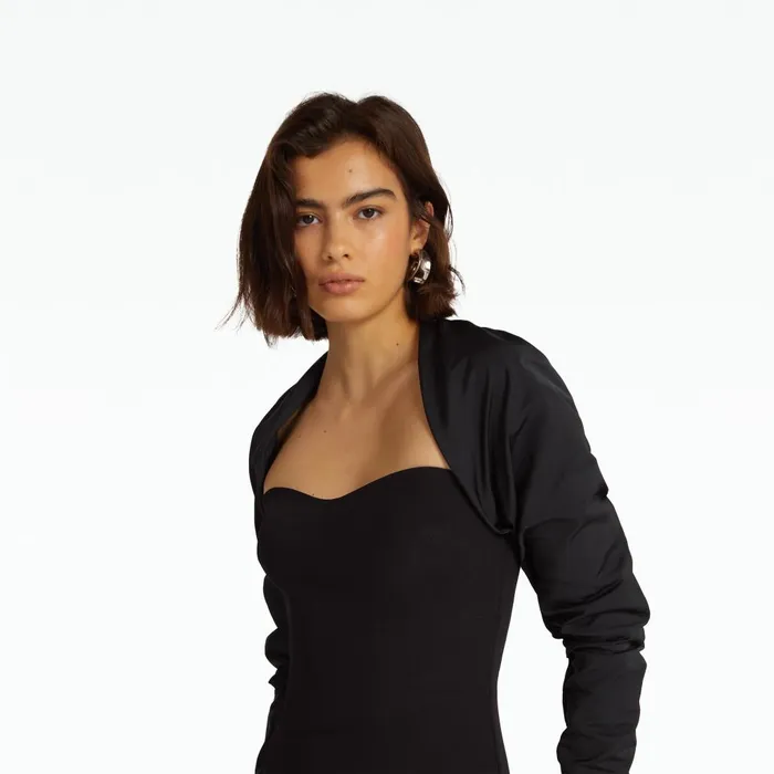 Safiyaa Romane Black Midi Dress Women Dresses