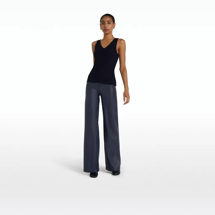 Safiyaa Sabrine Navy Knit Women Tops