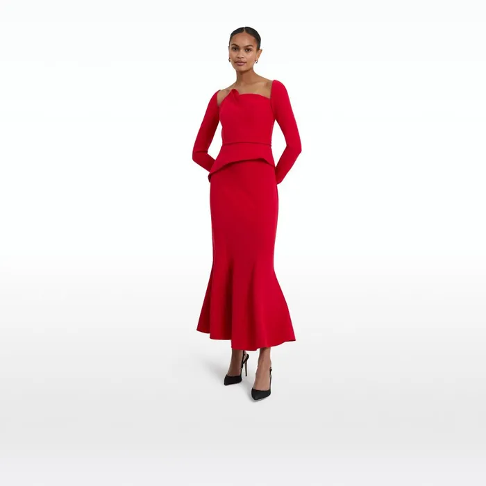 Safiyaa Sol Crimson Skirt Women Skirts