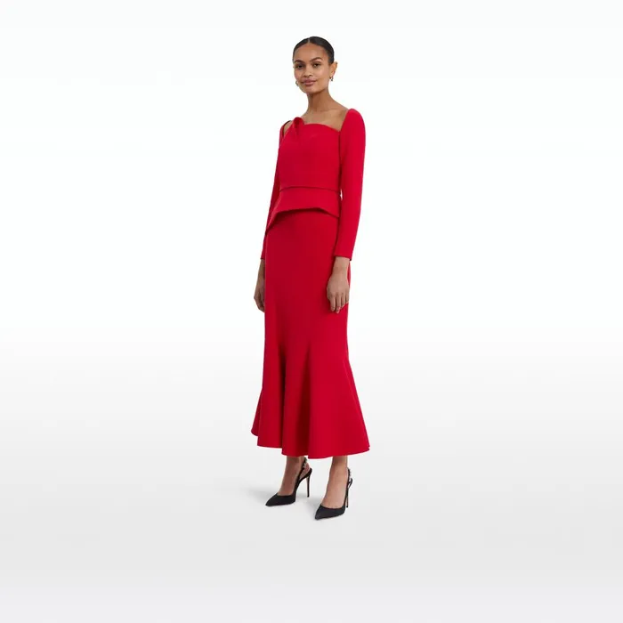 Safiyaa Sol Crimson Skirt Women Skirts