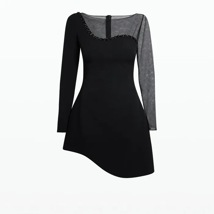 Safiyaa Tetlea Black Short Dress Women Dresses