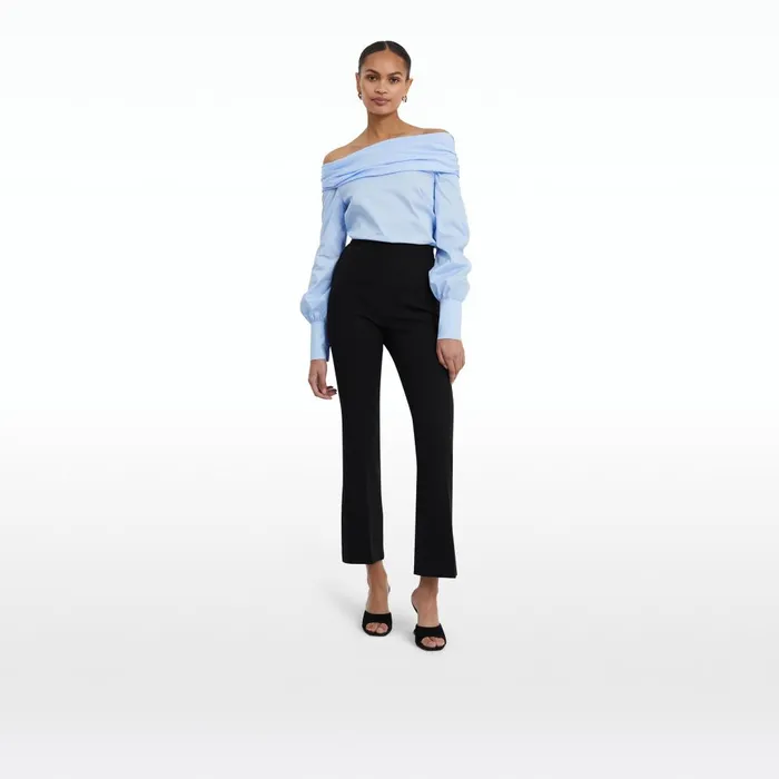 Safiyaa Tilly Blue Cotton Top Women Tops