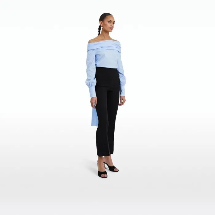 Safiyaa Tilly Blue Cotton Top Women Tops