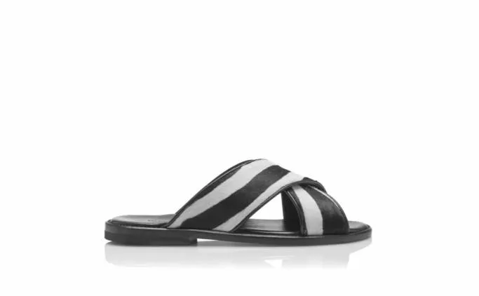 Sandals Men Manolo Blahnik OTAWIZebra Print Calf Hair CrissCross Sandals Sandals Men Manolo Blahnik OTAWIZebra Print Calf Hair CrissCross Sandals