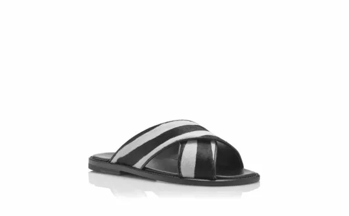 Sandals Men Manolo Blahnik OTAWIZebra Print Calf Hair CrissCross Sandals Sandals Men Manolo Blahnik OTAWIZebra Print Calf Hair CrissCross Sandals