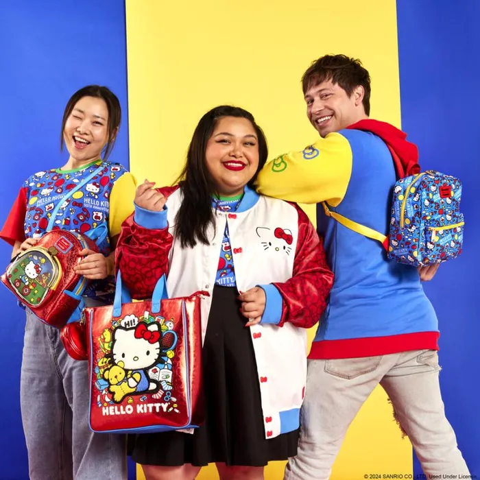 Sanrio Hello Kitty 50th Anniversary Bomber Jacket Unisex Loungefly Apparel Sanrio Hello Kitty 50th Anniversary Bomber Jacket Unisex Loungefly Apparel