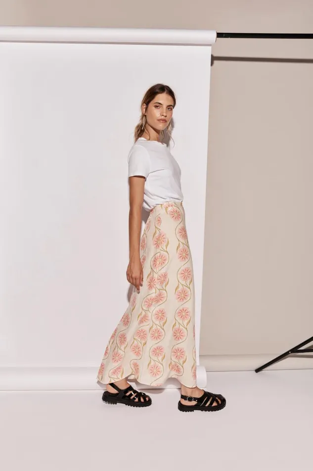 Sets Women VRG GRL Ari Linen Maxi Skirt Bloom Sets Women VRG GRL Ari Linen Maxi Skirt Bloom