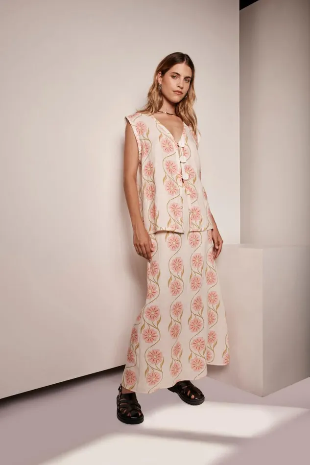 Sets Women VRG GRL Ari Linen Maxi Skirt Bloom Sets Women VRG GRL Ari Linen Maxi Skirt Bloom