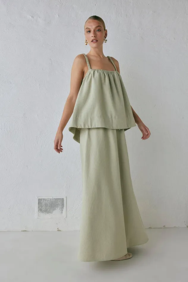 Sets Women VRG GRL Etta Maxi Skirt Sage Sets Women VRG GRL Etta Maxi Skirt Sage