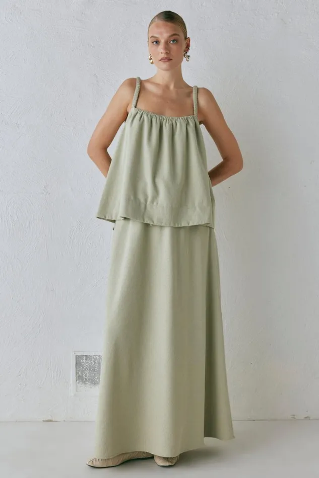 Sets Women VRG GRL Etta Maxi Skirt Sage Sets Women VRG GRL Etta Maxi Skirt Sage