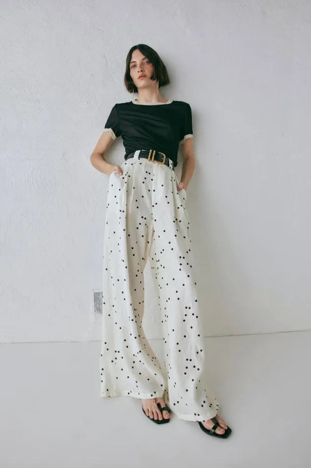 Sets Women VRG GRL Skye Linen Pants Dot
