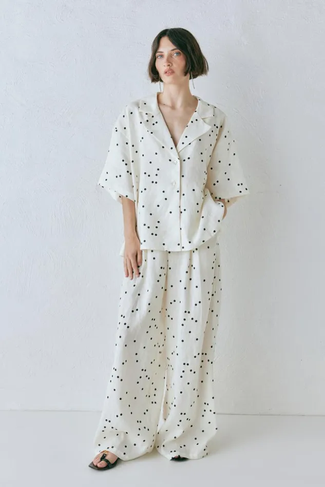 Sets Women VRG GRL Skye Linen Pants Dot
