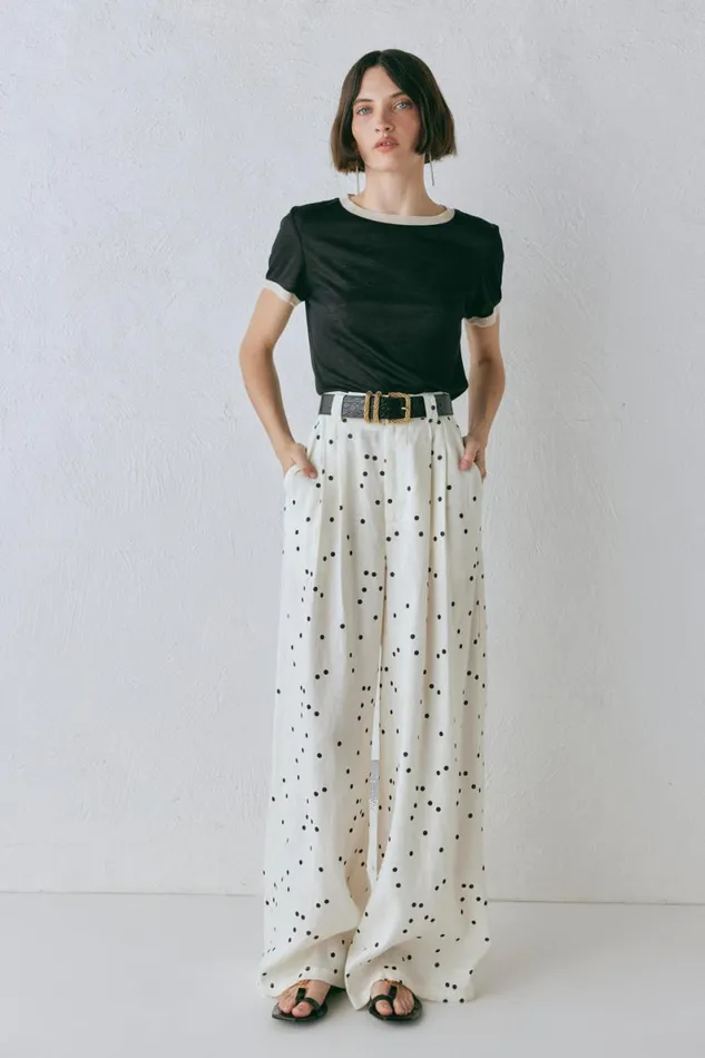 Sets Women VRG GRL Skye Linen Pants Dot