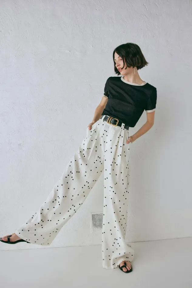 Sets Women VRG GRL Skye Linen Pants Dot