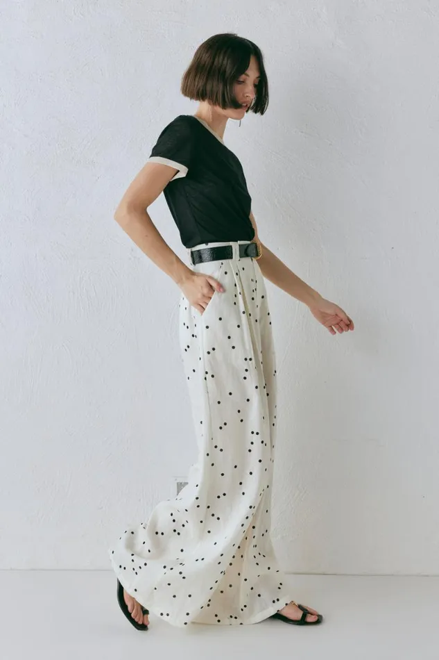 Sets Women VRG GRL Skye Linen Pants Dot