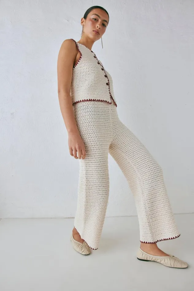 Sets Women VRG GRL Stella Knit Pants Cream Sets Women VRG GRL Stella Knit Pants Cream