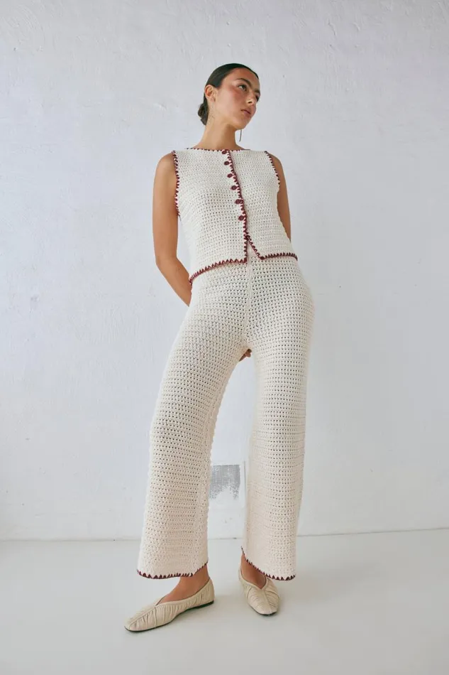 Sets Women VRG GRL Stella Knit Pants Cream Sets Women VRG GRL Stella Knit Pants Cream