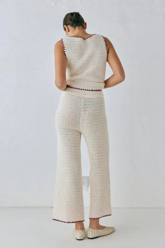 Sets Women VRG GRL Stella Knit Pants Cream Sets Women VRG GRL Stella Knit Pants Cream