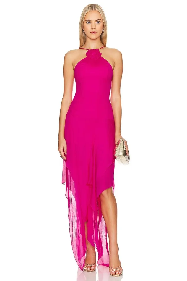 Shelby Asymmetric Dress Pink Women Lovers and Friends Dresses