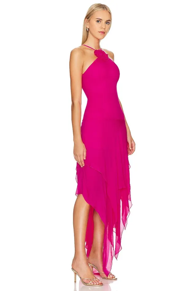 Shelby Asymmetric Dress Pink Women Lovers and Friends Dresses