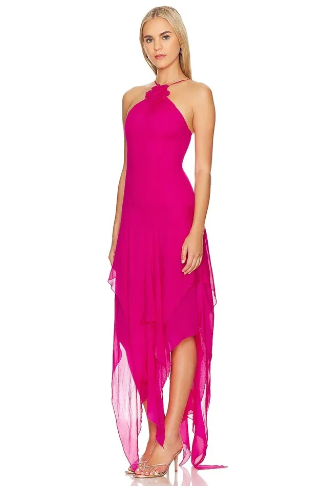 Shelby Asymmetric Dress Pink Women Lovers and Friends Dresses