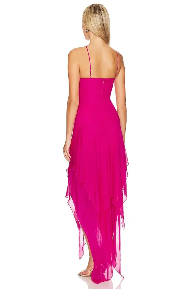 Shelby Asymmetric Dress Pink Women Lovers and Friends Dresses