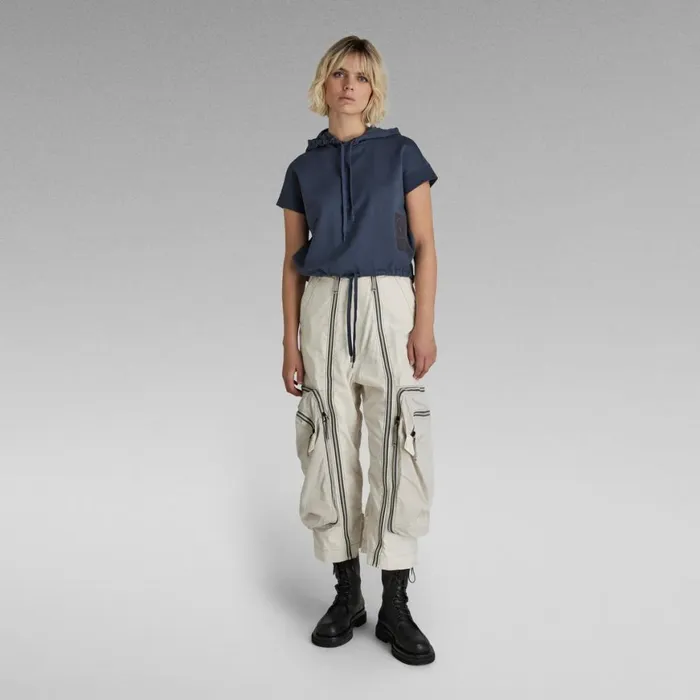 Shirts and Blouses Women GStar RAW Boxed Graphic Hoodie Fantem Blue