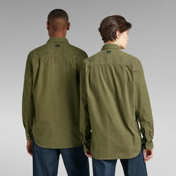 Shirts and Blouses Women GStar RAW Unisex Submarine Regular Shirt Shadow Olive