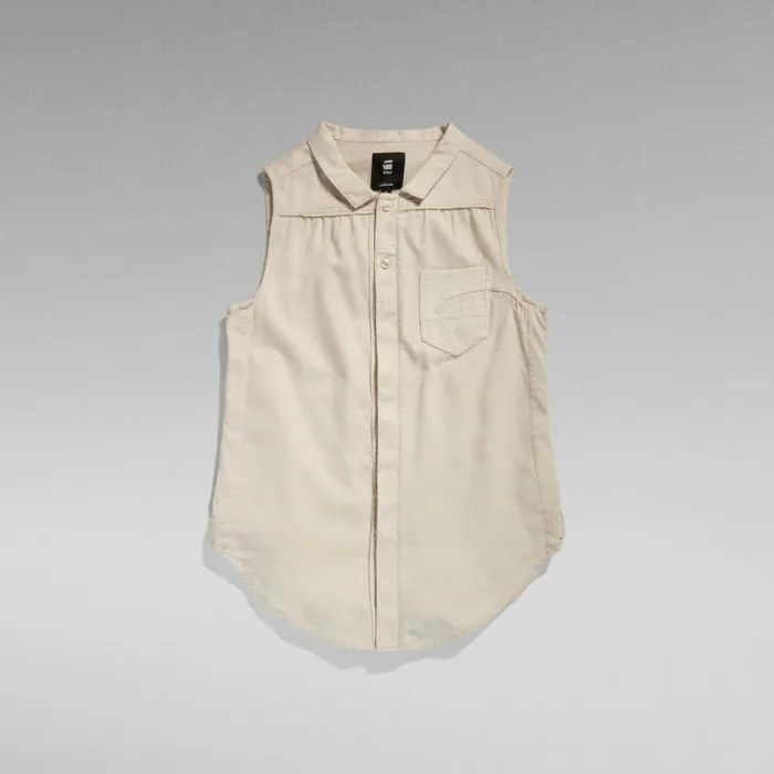 Shirts and Blouses Women GStar RAW Y2K Sleeveless Shirt Whitebait