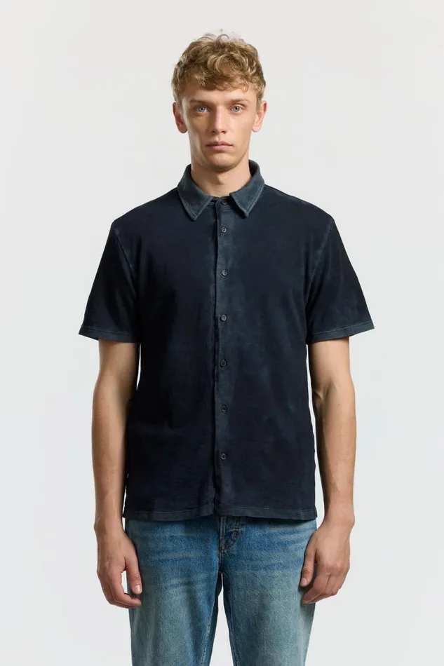 Shirts Men COTTON CITIZEN Presley Short Sleeve Buttondown Vintage Black