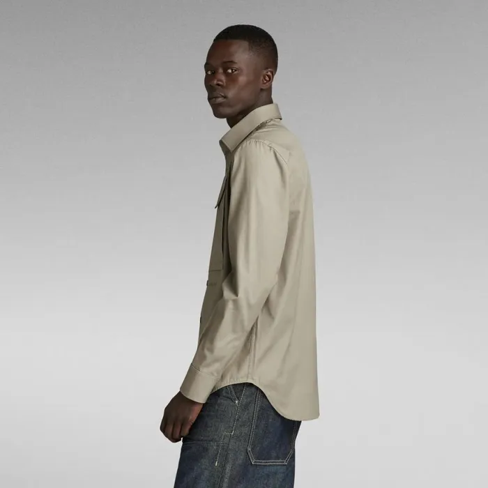 Shirts Men GStar RAW Cargo Regular Shirt Elephant Skin