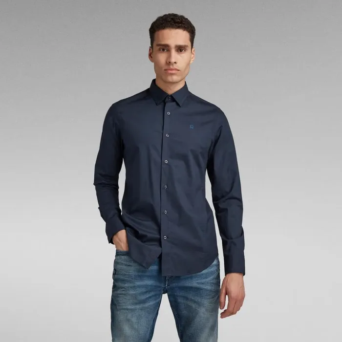 Shirts Men GStar RAW Dressed Super Slim Shirt Mazarine Blue