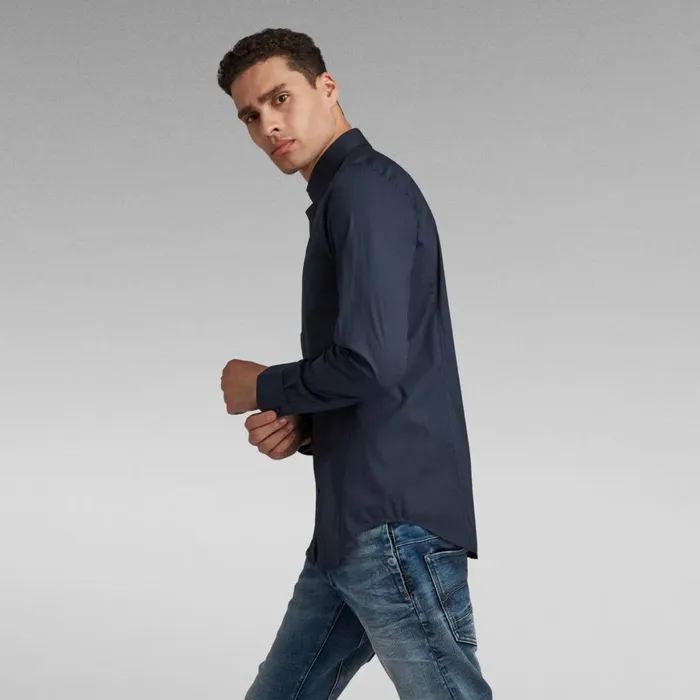 Shirts Men GStar RAW Dressed Super Slim Shirt Mazarine Blue