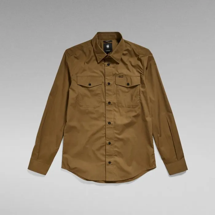Shirts Men GStar RAW Marine Slim Shirt Dark Olive